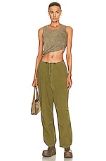DARKPARK Blair Vintage Trouser in Military Green, view 5, click to view large image.