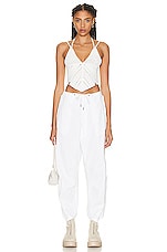 DARKPARK Blair Vintage Trouser in White, view 5, click to view large image.