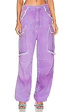 DARKPARK Vivi Cargo Pant in Acid Purple, view 1, click to view large image.