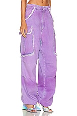 DARKPARK Vivi Cargo Pant in Acid Purple, view 3, click to view large image.
