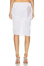 Di Petsa For Fwrd Wetlook Midi Skirt in White, view 4, click to view large image.