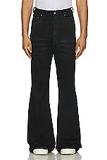 DRKSHDW by Rick Owens Bolan Bootcut in Black, view 3, click to view large image.