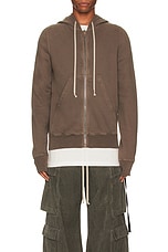 DRKSHDW by Rick Owens Jason S Hoodie in Dust & Pearl, view 3, click to view large image.
