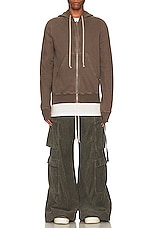 DRKSHDW by Rick Owens Jason S Hoodie in Dust & Pearl, view 4, click to view large image.