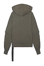 DRKSHDW by Rick Owens Hustler Hoodie in Blue, view 2, click to view large image.