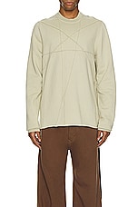 DRKSHDW by Rick Owens Crewneck Sweater in Pearl, view 3, click to view large image.
