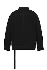 DRKSHDW by Rick Owens Sphinx Jumbo Worker Jacket in Black, view 2, click to view large image.