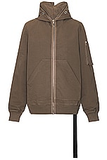 DRKSHDW by Rick Owens Gimp Flight Bomber in Dust, view 1, click to view large image.