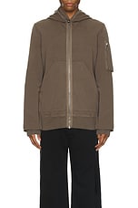 DRKSHDW by Rick Owens Gimp Flight Bomber in Dust, view 4, click to view large image.