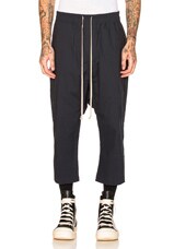 DRKSHDW by Rick Owens Drawstring Cropped Pants in Passport | FWRD