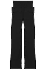 DRKSHDW by Rick Owens Creatch Cargo Drawstring Pants in Black, view 2, click to view large image.