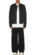 DRKSHDW by Rick Owens Creatch Cargo Drawstring Pants in Black, view 5, click to view large image.