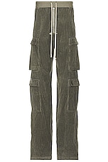 DRKSHDW by Rick Owens Double Cargo Jumbo Belas Pants in Blue, view 1, click to view large image.