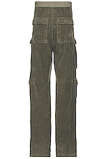 DRKSHDW by Rick Owens Double Cargo Jumbo Belas Pants in Blue, view 2, click to view large image.