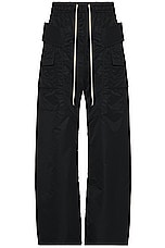 DRKSHDW by Rick Owens Creatch Cargo Wide Pant in Black, view 1, click to view large image.