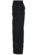DRKSHDW by Rick Owens Creatch Cargo Wide Pant in Black, view 3, click to view large image.