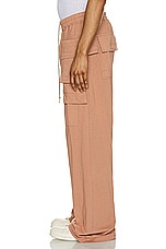 DRKSHDW by Rick Owens Creatch Cargo Wide Pant in Dark Pink, view 5, click to view large image.