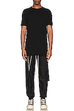 DRKSHDW by Rick Owens Level T-Shirt in Black, view 4, click to view large image.