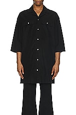 DRKSHDW by Rick Owens Magnum Tommy Shirt in Black, view 3, click to view large image.