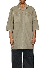 DRKSHDW by Rick Owens Magnum Tommy Shirt in Pearl, view 3, click to view large image.