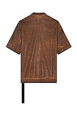 DRKSHDW by Rick Owens Magnum Tommy Shirt in Henna, view 2, click to view large image.