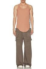 DRKSHDW by Rick Owens DRK Tank in Dark Pink, view 4, click to view large image.