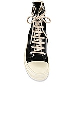 DRKSHDW by Rick Owens Sneakers in Black & Pearl, view 4, click to view large image.