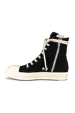 DRKSHDW by Rick Owens Sneakers in Black & Pearl, view 5, click to view large image.