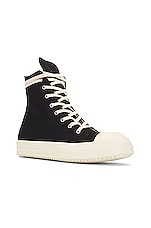 DRKSHDW by Rick Owens Sneaks in Black & Milk, view 2, click to view large image.