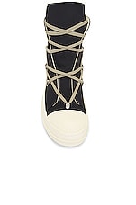 DRKSHDW by Rick Owens Hexa Sneaks in Black & Milk, view 4, click to view large image.