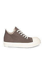DRKSHDW by Rick Owens Ramone Low Sneaker in Dust, Milk, & Milk, view 1, click to view large image.