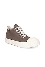 DRKSHDW by Rick Owens Ramone Low Sneaker in Dust, Milk, & Milk, view 2, click to view large image.