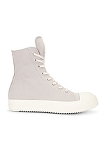 DRKSHDW by Rick Owens Ramone Hi Sneaker in Pearl & Milk, view 1, click to view large image.