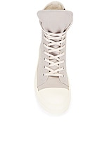 DRKSHDW by Rick Owens Ramone Hi Sneaker in Pearl & Milk, view 4, click to view large image.