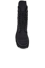 DRKSHDW by Rick Owens Army Megatooth Ankle Boot in Black, view 4, click to view large image.