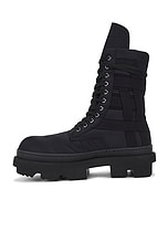 DRKSHDW by Rick Owens Army Megatooth Ankle Boot in Black, view 5, click to view large image.