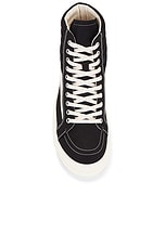 DRKSHDW by Rick Owens Vintage High Sneaker in Black & Milk, view 4, click to view large image.