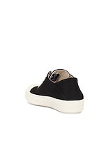 DRKSHDW by Rick Owens Slip On in Black & Milk, view 3, click to view large image.