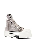 DRKSHDW by Rick Owens x Converse DBL Drkstar Hi Sneaker in Overdyed Concrete, view 2, click to view large image.