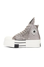 DRKSHDW by Rick Owens x Converse DBL Drkstar Hi Sneaker in Overdyed Concrete, view 5, click to view large image.