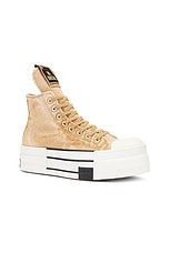 DRKSHDW by Rick Owens x Converse DBL Drkstar Hi Sneaker in Overdyed Blonde, view 2, click to view large image.