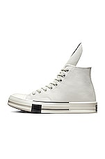 DRKSHDW by Rick Owens x Converse DRKSTAR Hi Sneaker in White, view 5, click to view large image.