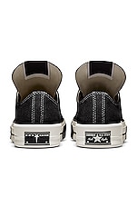 DRKSHDW by Rick Owens x Converse DRKSTAR Ox Sneaker in Black, view 3, click to view large image.
