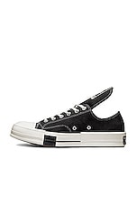 DRKSHDW by Rick Owens x Converse DRKSTAR Ox Sneaker in Black, view 5, click to view large image.