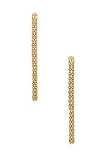 Demarson Pave Celeste Earrings in 12k Shiny Gold, Faux Pearl, & Crystal, view 3, click to view large image.