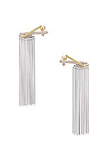 Demarson Lana Earrings in 12k Shiny Gold & Crystal, view 1, click to view large image.