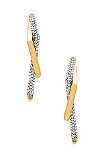 Demarson Neptune Earrings in 12k Shiny Gold, view 1, click to view large image.