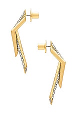 Demarson Neptune Earrings in 12k Shiny Gold, view 2, click to view large image.