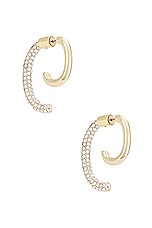 Demarson Luna Earrings in 12k Shiny Gold, view 1, click to view large image.