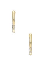 Demarson Luna Earrings in 12k Shiny Gold, view 2, click to view large image.